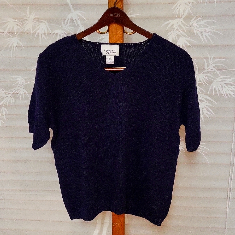 Christopher & Banks navy sweater M